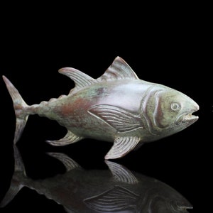 6&quot; Fish Figurine In Bronze Fish Sculpture, Realistic Fish,Fish Lover Gift, Fisherman Gift, Hand Crafted Fish Vintage Fish