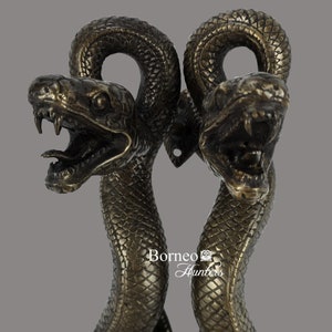 Snake Door Handle 33CM -Sold As A Pair- Brass Door Pull Large Python 33x7.6x18CM (896 & 900g)