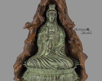 アンティーク アンティーク 中国風 観音像 - 38 cm/15