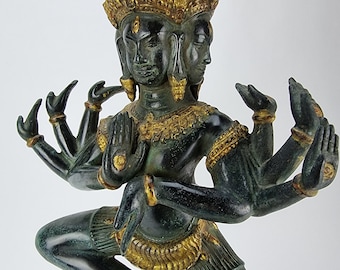 ブラフマー像 - アンティーク クメール スタイル コー ケル ブロンズ