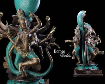 Brass Dancing Ganesh Parvati 26"