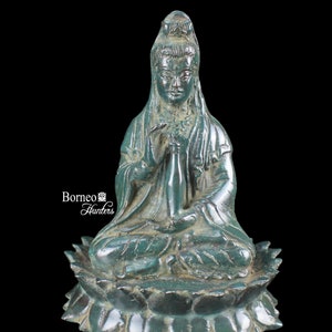 Quan Yin Kwan Yin Kuan Im Statue 5.1&quot; Guan Yin Buddhist Bodhisattva Of Compassion & Mercy; A Vase Of Divine Nectar Wisdom Of Life