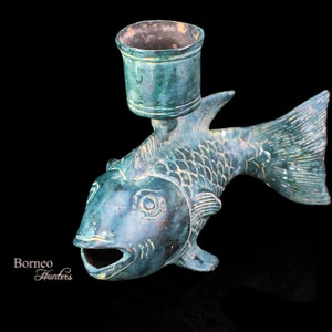 Fish Sculpture As Candle Holder 5" Graceful Fish Candlestick Holder [One Piece]