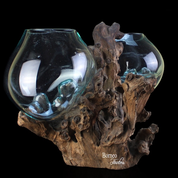 Molten Glass on Driftwood Etsy