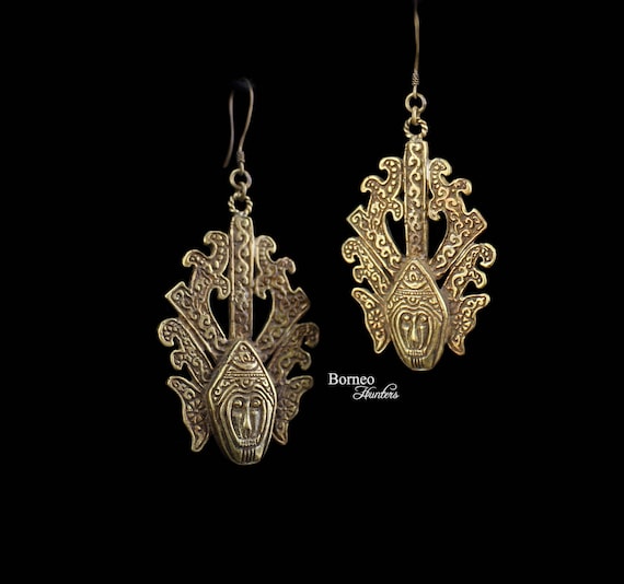 TRIBAL EARRINGS Moluccas Indonesia Tanimbar Traditional Earrings