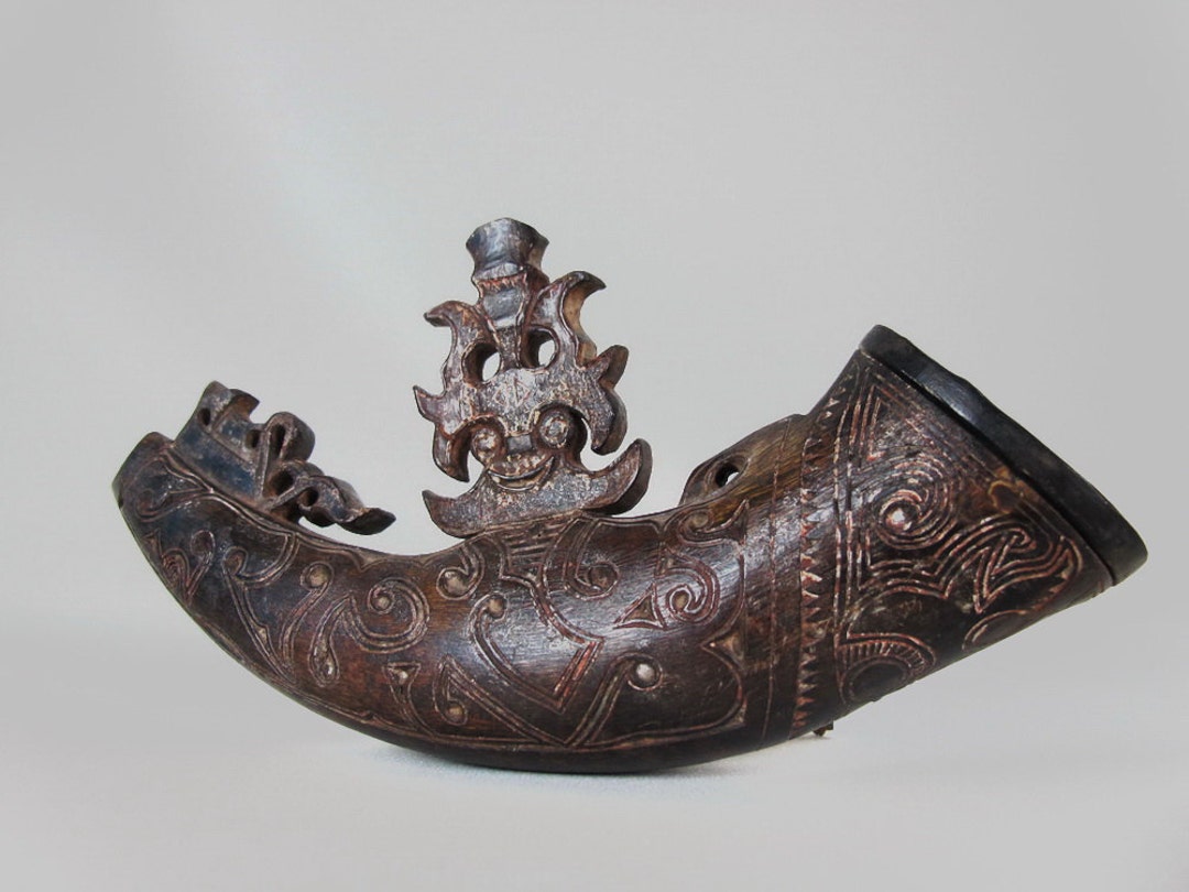 Antique Vintage Horn // Gun Powder Holder From Batak Toba Etsy