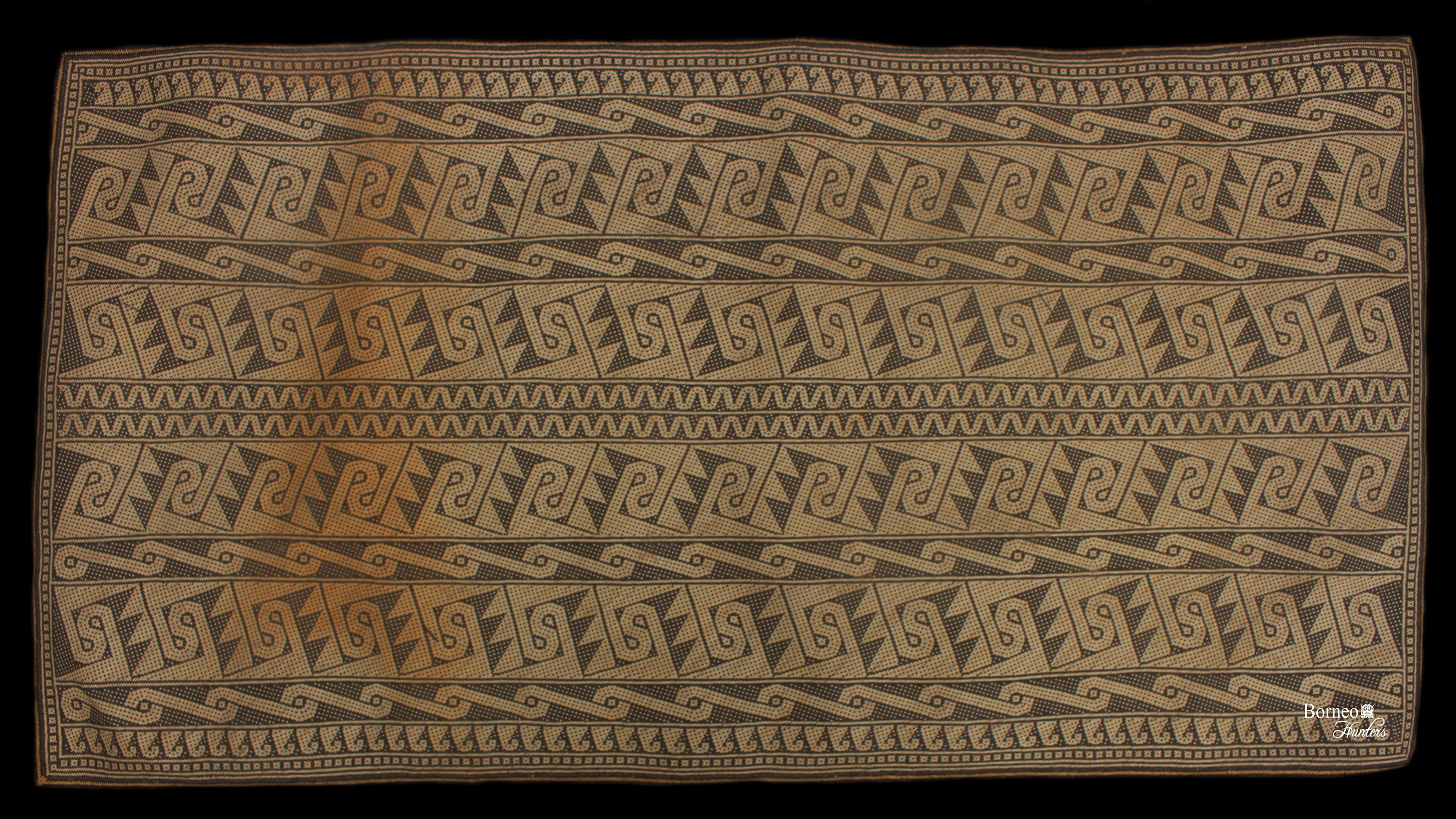 Borneo Tribal Rattan Rug, Handwoven Ceremonial Carpet (193x102cm) - Etsy