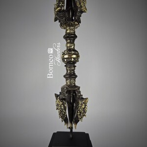 Brass Vajra,Dorje, Thunderbolt 42.5CM PUJA Symbolic Tool Of Indestructibility; Hindu &Buddhist Traditions