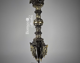 Brass Vajra,Dorje, Thunderbolt 42.5CM PUJA Symbolic Tool Of Indestructibility; Hindu &Buddhist Traditions