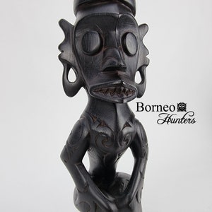 Borneo Ancestral Figure 36CM Tribal Dayak Wood Sculpture Ethnographic Artwork Home Decor Primitive Tribal Art Asian Culture Collectible
