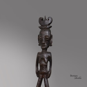 Dayak Ancestor Figure ~ Vintage Borneo Tribal Ethnographic Sculpture ~ Wood Guardian Charm Kalimantan Borneo Indonesia