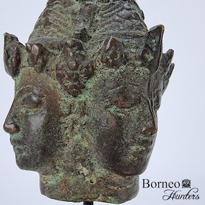 Brahma Head Sculpture On Stand 6.1&quot; Small Four Faced Brahma; Hindu Lord Brahma &quot;The Creator&quot; Of The Universe