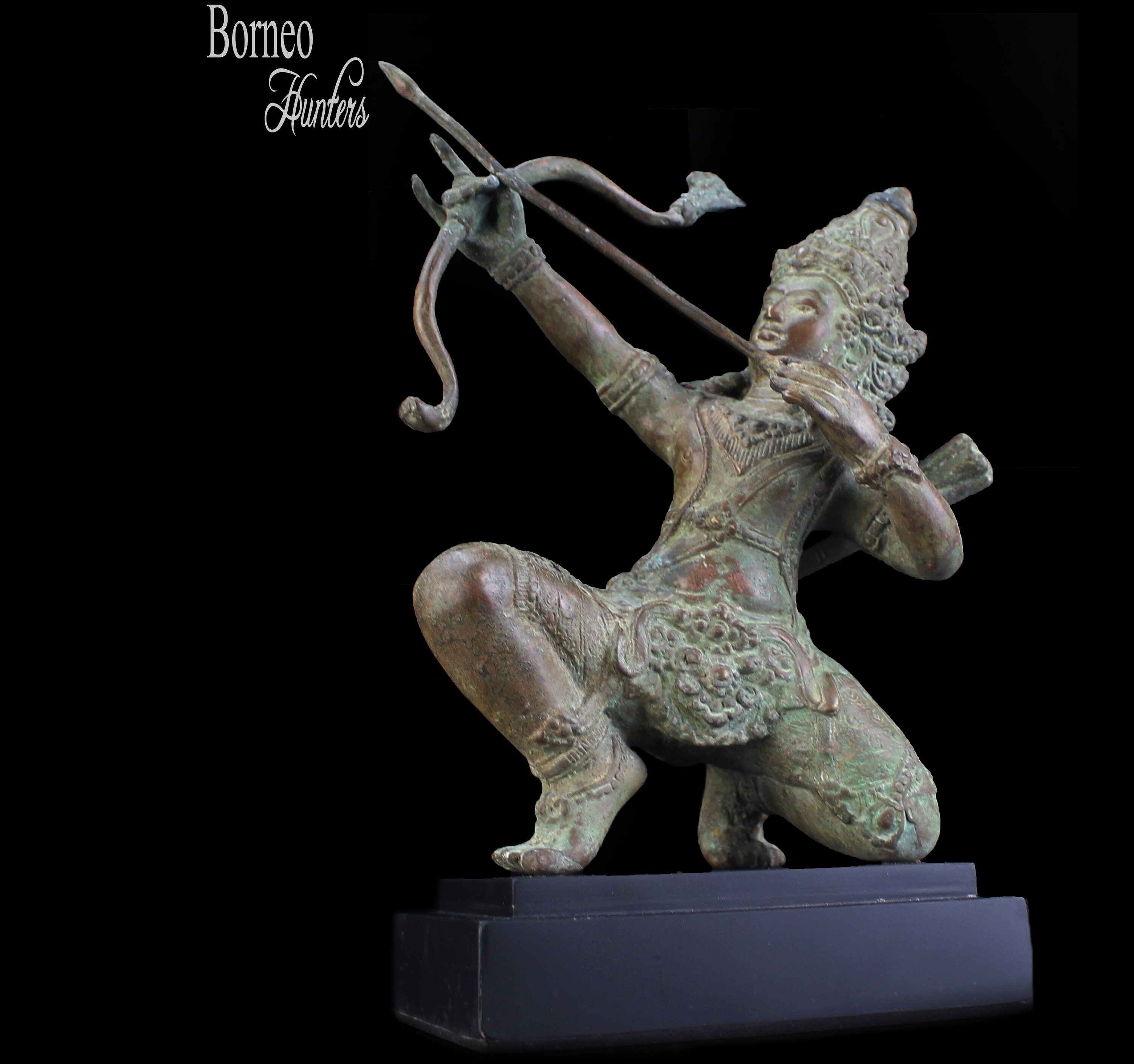 Bronze Hindu God Rama Sculpture Master Archer Statue, 25cm