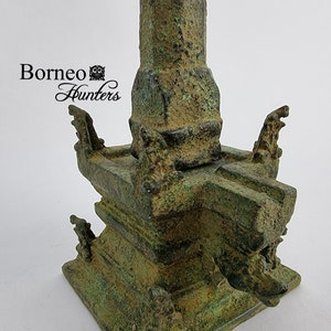 Linga Yoni 7 Shiva Lingam Antique Indonesian Bronze Shiva Lingam With Yoni Sculpture 7 Perfect for Small Home Altar image 3