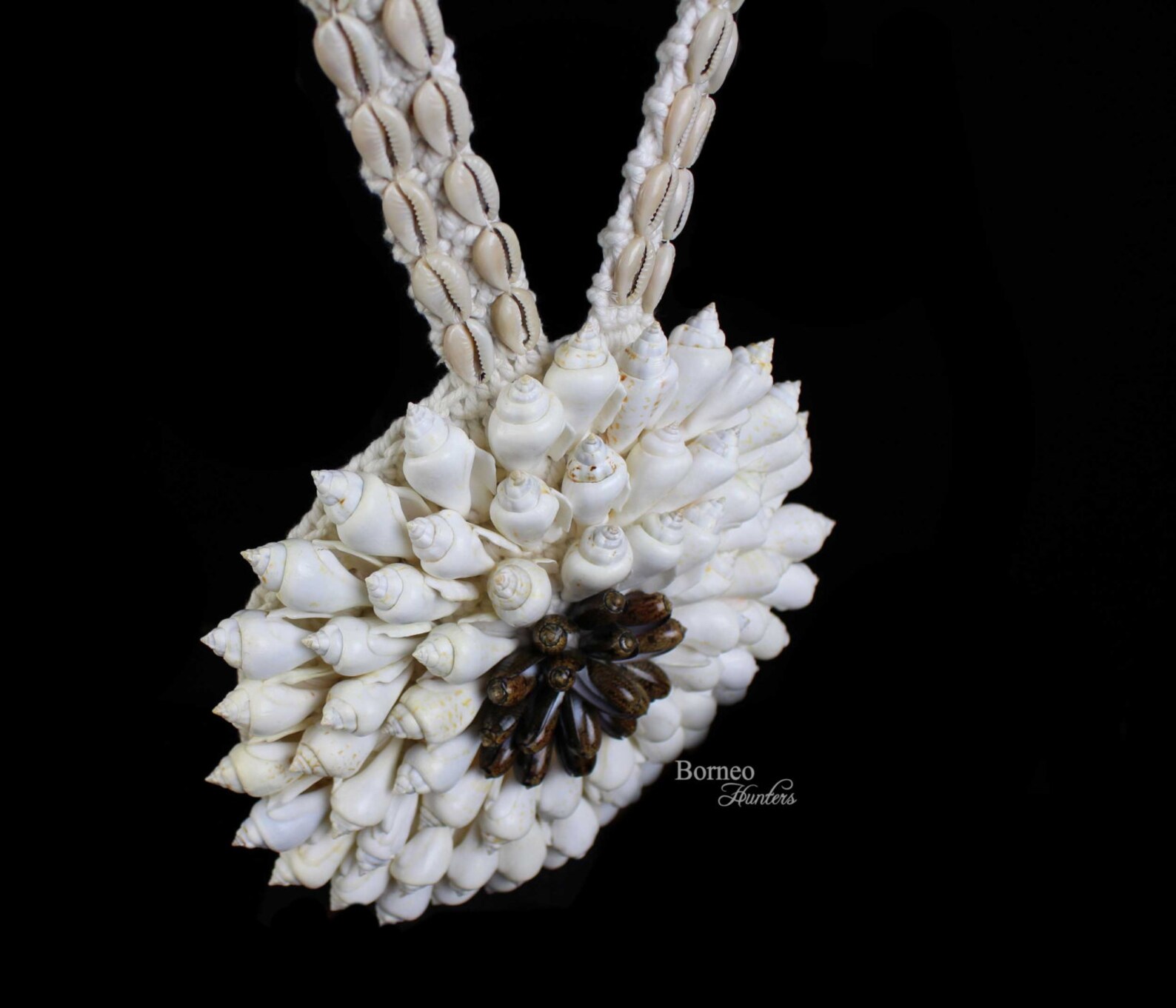 White Shell 'flower' Pendant Long Necklace Soft White - Etsy