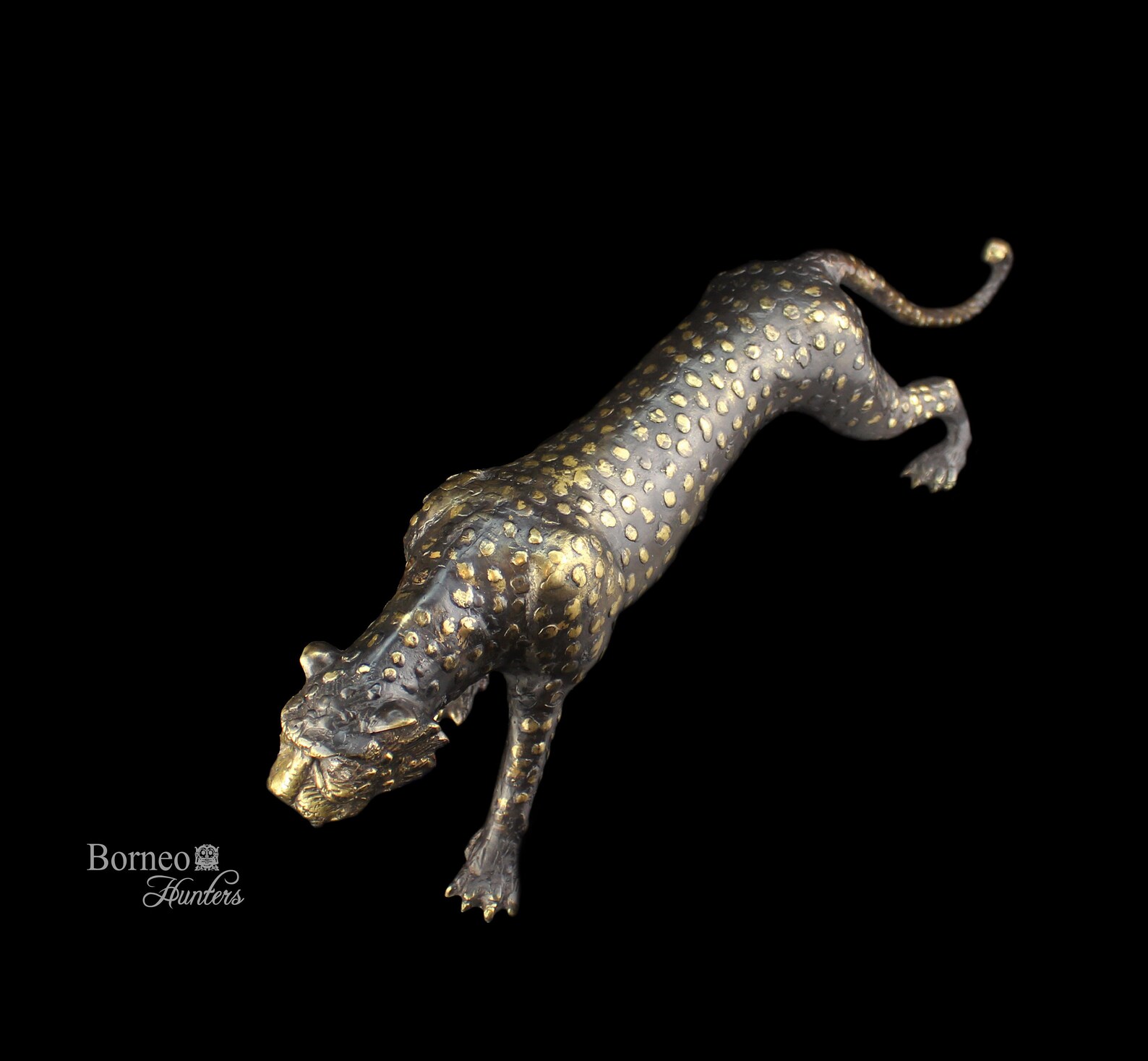 18.5 Brass Cheetah Realistic Cheetah Figurine Hand Etsy