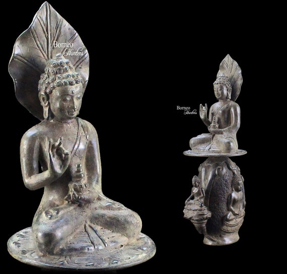 Buddha aus polierter Bronze ca 10 cm hoch 