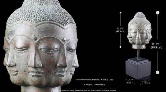 ブロンズ製八面仏頭像 - 幸運と富をもたらす装飾品（28 cm） - Etsy 日本