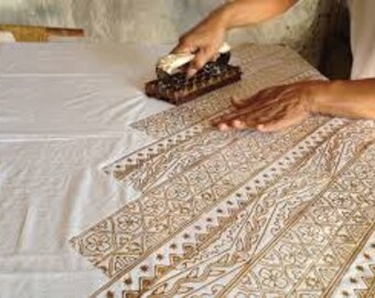 インドネシア木製バティックチャンプ Ａ インドネシア木製バティックチャンプ A