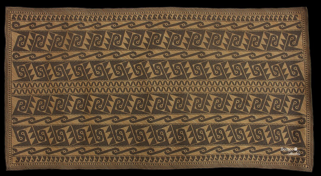 193x102cm Borneo Tribal Rug Carpet Dayak Penan Collectible HANDWOVEN ...