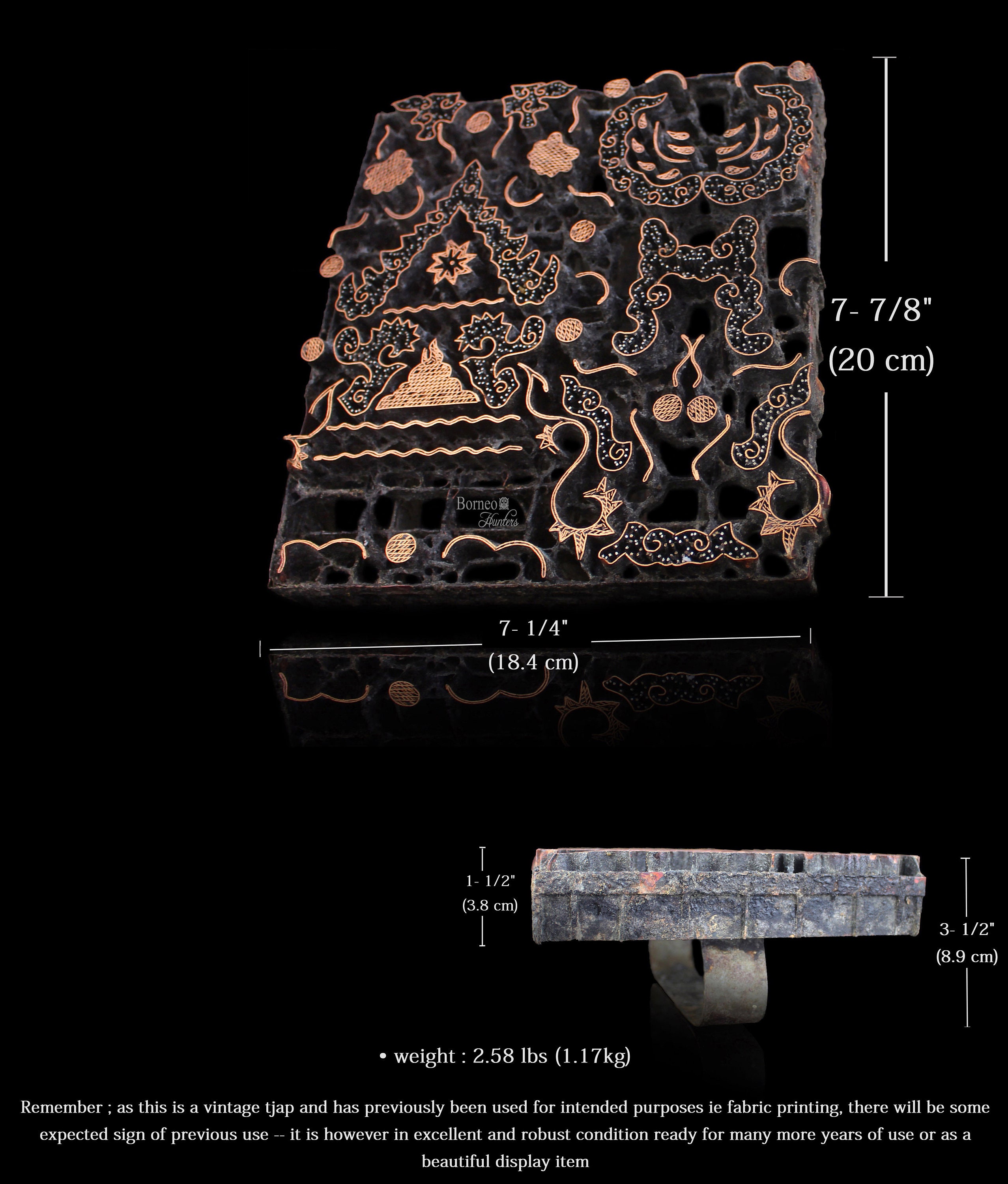 Vintage Batik Stamp: 7.9