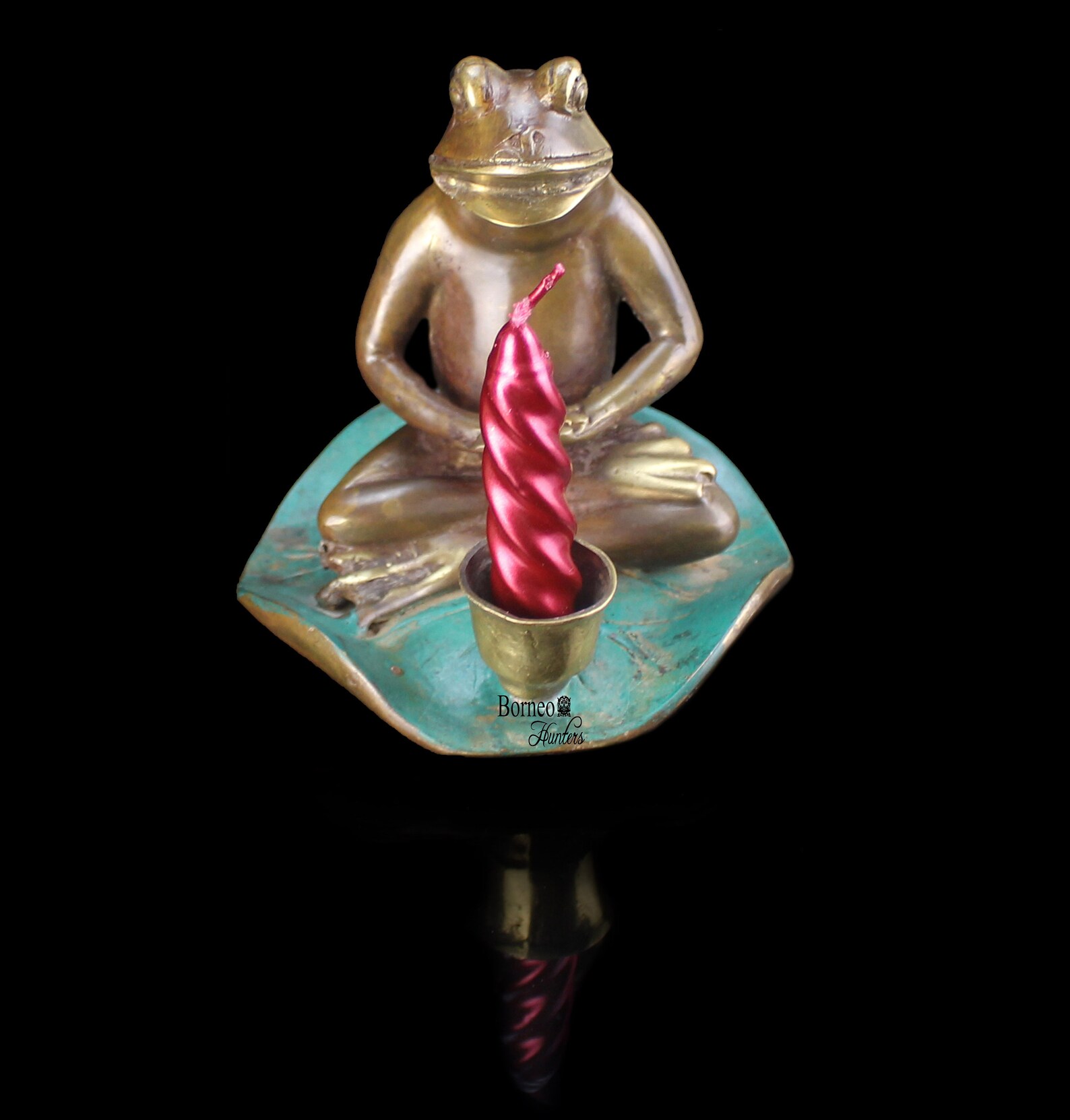 Frog Meditates Peaceful Frog 4.6frog Candle Holder Etsy
