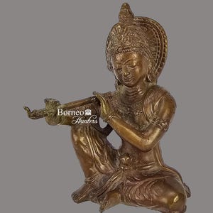 15CM Krishna Statue, Krishna Gopal Hindu Krishna Playing Flute, The Eighth Incarnation Or Avatar Of Lord Vishnu