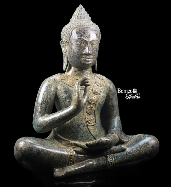 Overflod kokain overvældende Buddha Statue Antique Cambodian Bronze Buddha 20/51cm - Etsy