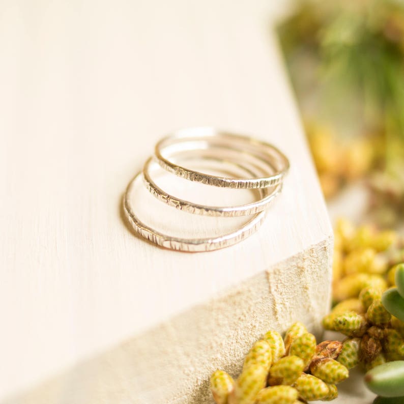 sterling silver stackable ring silver ring dainty simple silver stackinig ring silver rings for women minimalist jewelry rings for men