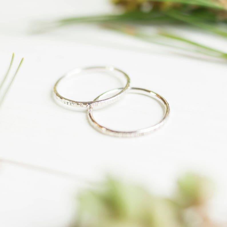 sterling silver stackable ring silver ring dainty simple silver stackinig ring silver rings for women minimalist jewelry rings for men