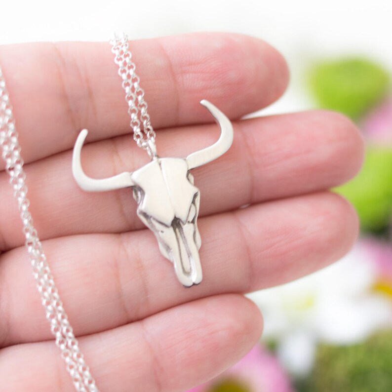 Horn Necklace Cow Skull Necklaces for Women and Men Animal Etsy