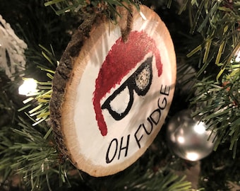 Handcrafted Wooden Christmas Ornament Inspired by “A Christmas Story”