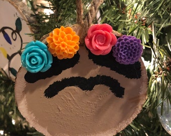 Handcrafted Frida Kahlo Inspired Christmas Ornament