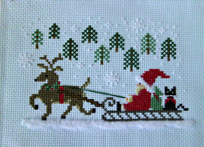 Northwoods Santa Original Cross Stitch Design from Scotland | Etsy