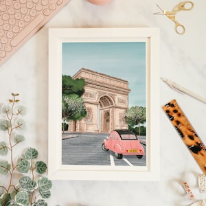 París,Arco del Triunfo, Cartel del Arco del Triunfo,Impresión de arte de París, Cartel de viaje de París, Viaje de París, Arte de París, Impresión de viaje, Regalo de compromiso