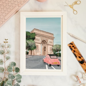 Paris,Arc de Triomphe, Arc de Triomphe poster,Paris art print, Paris travel poster, Paris travel, Paris art, Travel Print, Engagement gift