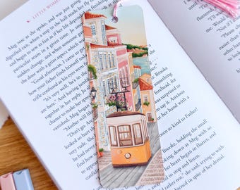 Bookmark: Lisbon, Portugal, Book Worm, Book lover gift, Cottage Core, Gift for her