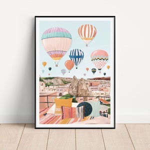 Cappadocia, Cappadocia travel print, Cappadocia art, Cappadocia poster, Cappadocia print, Cappadocia Turkey, Cappadocia art, Travel print