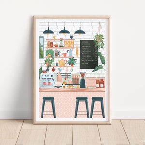 Coffee, Coffee poster, Coffee print, Coffee gift, Kitchen and dinning, Kitchen prints, Kitchen wall art, Kitchen art, Coffee Shop Print