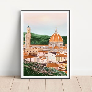 Florence art print, Florence Italy Art, Cathedral of Santa Maria del Fiore art, Italy wall art, Florence Italy print, Florence travel