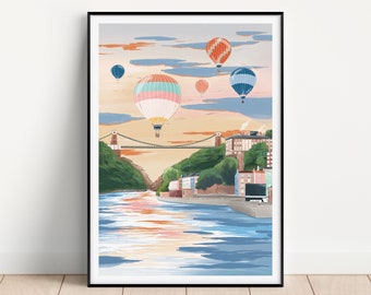 Bristol harbour art print, Bristol art print, Bristol travel poster, Bristol travel art, Bristol poster, Bristol gift, Bristol art, Bristol