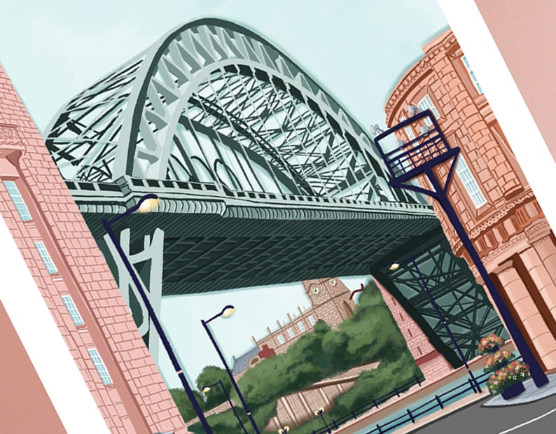 Newcastle Upon Tyne Newcastle The Tyne Bridge Art print Etsy