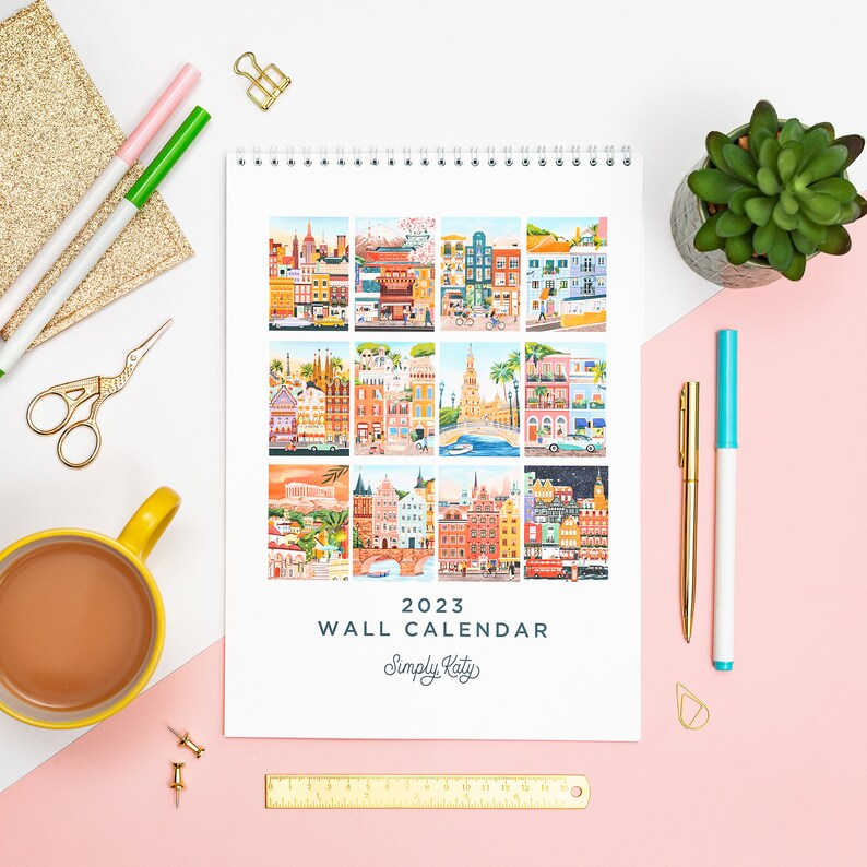 Calendar 2023 travel calendar 2023 calendar 2023 wall etsy canada