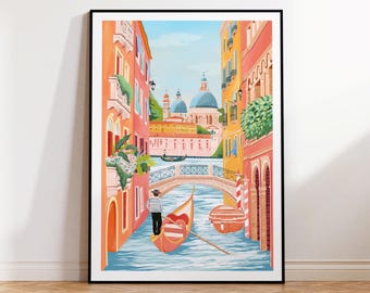 Venice, Venice art print, Venezia Italy Art Print, Travel print, Travel art, Travel poster, Housewarming gift, Engagement gift, Italy art
