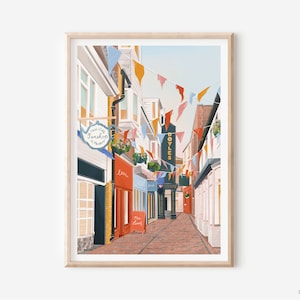 Brighton, Brighton The Lanes,Brighton print, Brighton poster, Brighton art, Brighton poster, Living room print, Seaside prints image 2
