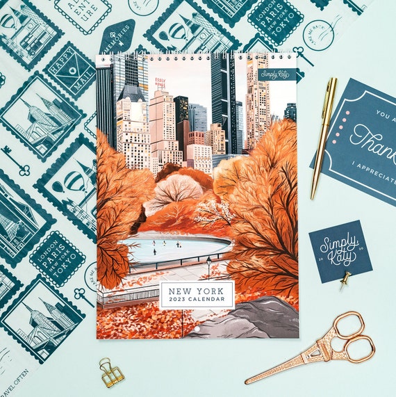 Calendar New York Calendar 2023 Calendar 2023 Wall - Etsy