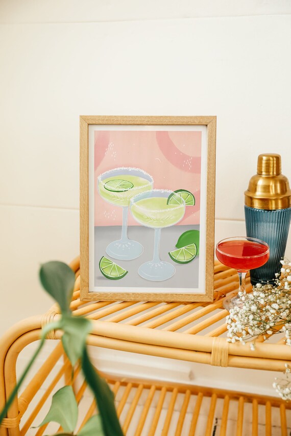 Margarita margarita art print margarita print Cocktail | Etsy