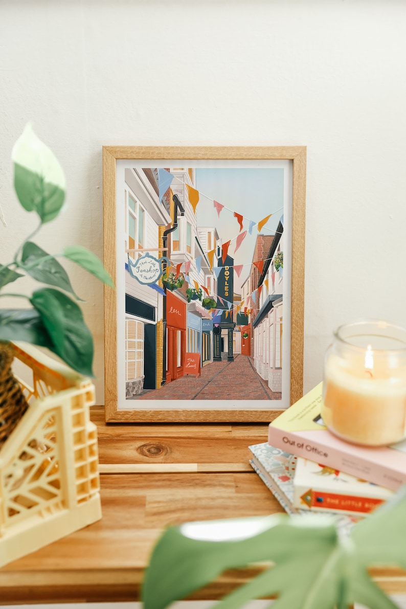 Brighton, Brighton The Lanes,Brighton print, Brighton poster, Brighton art, Brighton poster, Living room print, Seaside prints image 3