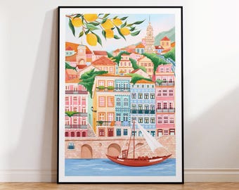 Porto, Portugal, Oporto, Travel Prints, Bedroom Decor, City Prints, Home Decor, Housewarming gift, Travel poster, Wall Art