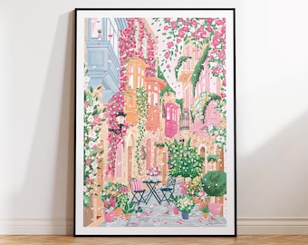 Valletta, Malta, Travel Poster, Wall Decor, Cottagecore, City Prints, Mediterranean Wall Art
